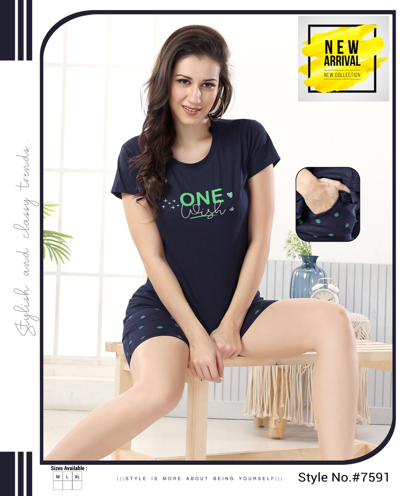 Summer Special Shorts Vol B0190 Short Hosiery Cotton Night Suit
